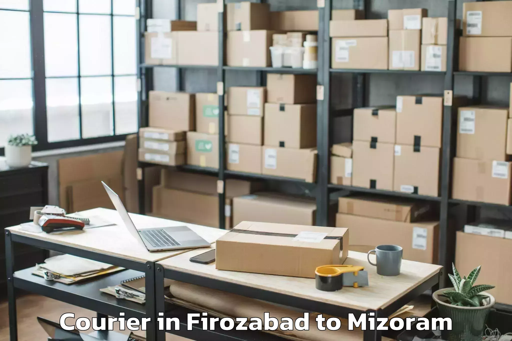 Expert Firozabad to Saitual Courier